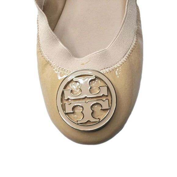 Tory Burch Caroline Ballet Flats Size 8 Patent Leather Brown - Picture 8 of 10